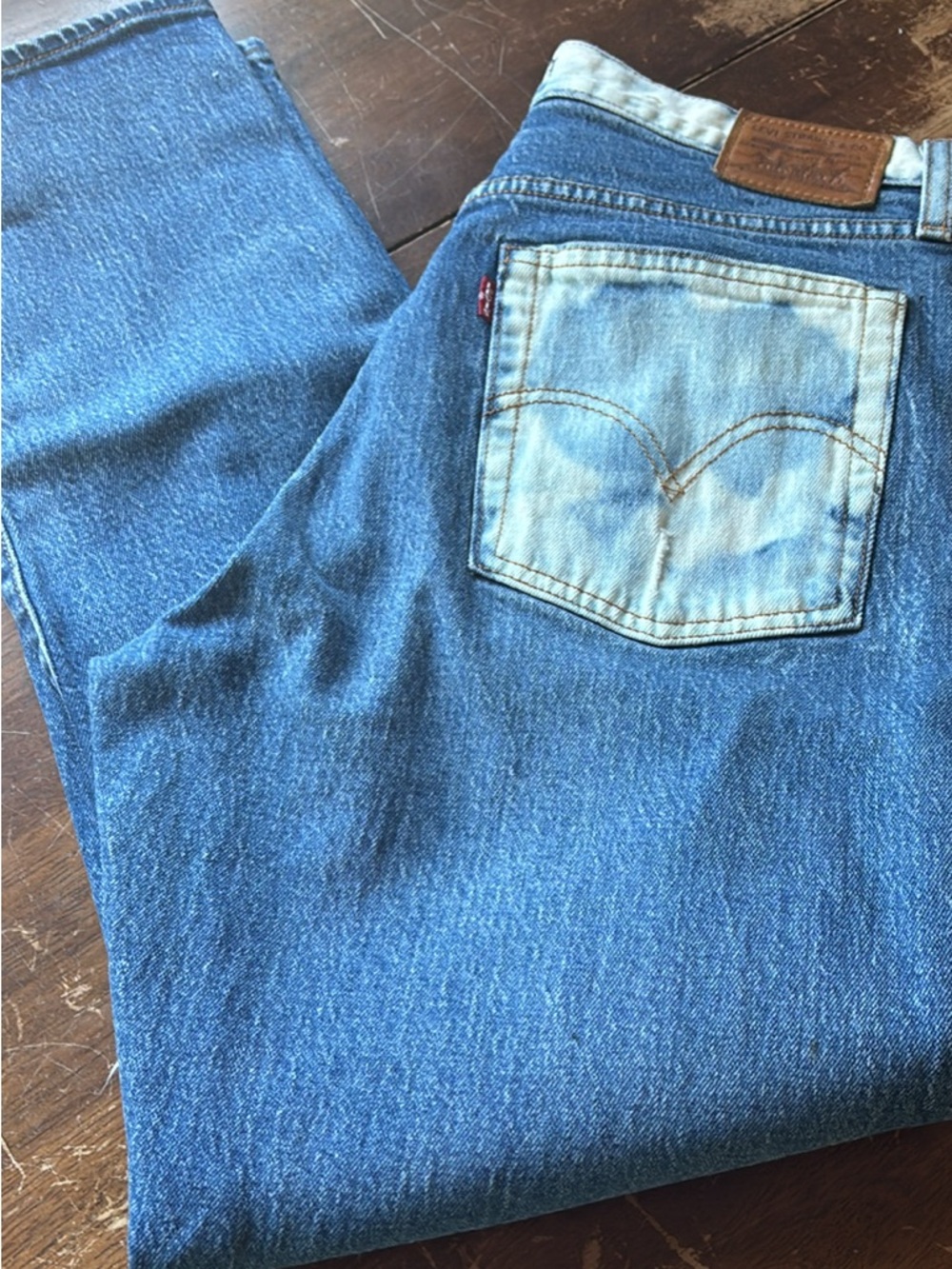 Levi's Two-Tone Blue Women's Relaxed Jeans custom